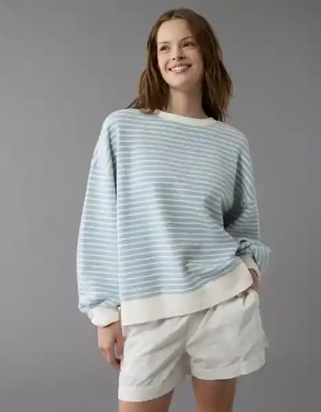 Buzo Mujer Azul Talla: SMALL 2564400 American Eagle