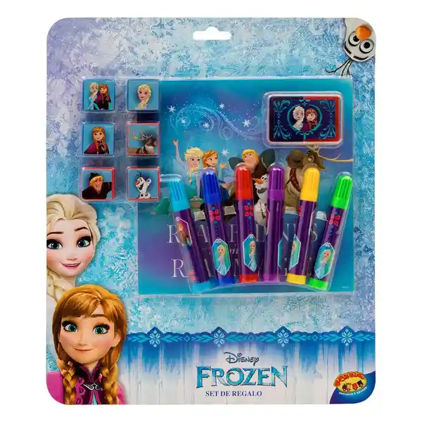 Disney Set Sellos Libreta - Frozen