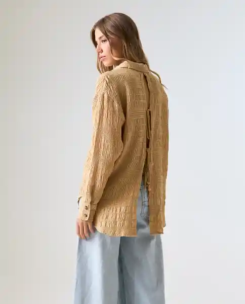 Camisa Mujer Beige Talla L 612G004_BEI151220 Americanino