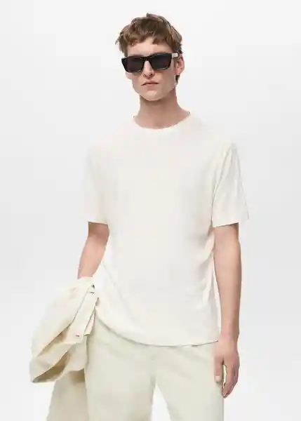 Camiseta Liman Blanco Talla S Hombre Mango