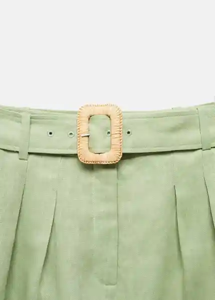 Short Mia-W Mujer Verde Pastel Talla XS Mango