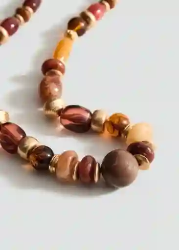 Collar Josefa Marrón Talla 99 Mujer Mango