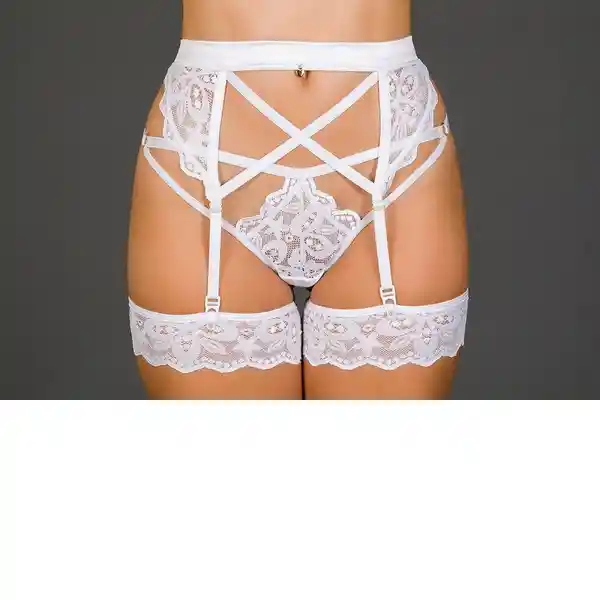 Panty Liguero Yemen White Cereza Lingerie