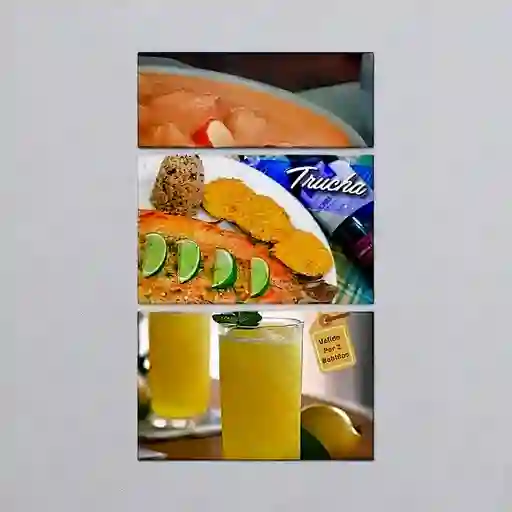 Cazuela de Mariscos+ Trucha Al Ajillo