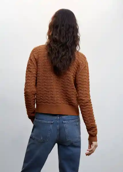 Cárdigan Sito Terracota Talla XL Mujer Mango