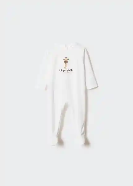 Pijama Lazy Off White Talla 64 Niños Mango