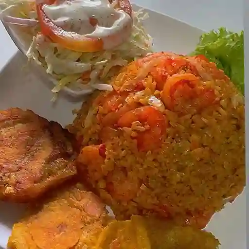 Arroz con camarones