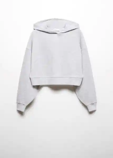 Buzo Sudadera Croppy Gris Talla 19 Niñas Mango