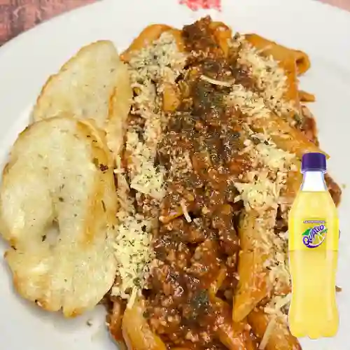 Combo Pasta con Salsa Bolognesa 2x1 + Quatro 400 ml