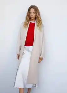 Abrigo Ringo Piedra Talla M Mujer Mango