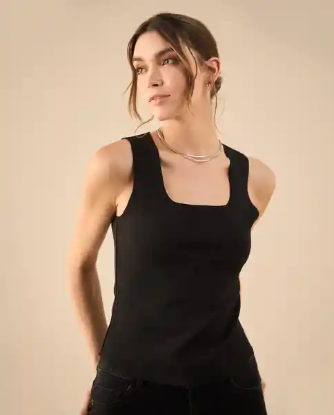 Camiseta Puro Negro Ultraoscuro Talla S 402G220 Esprit