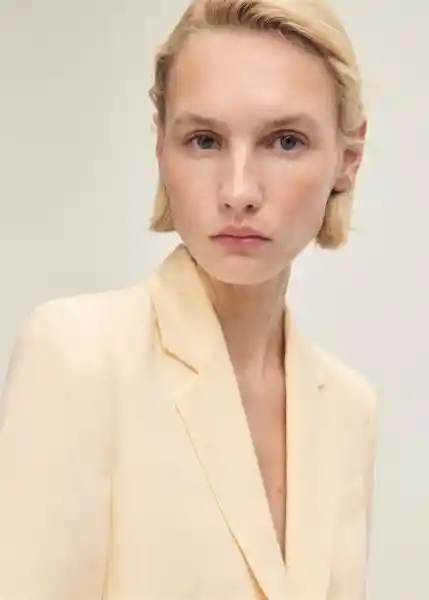 Blazer Americana Brera Vainilla Talla S Mujer Mango