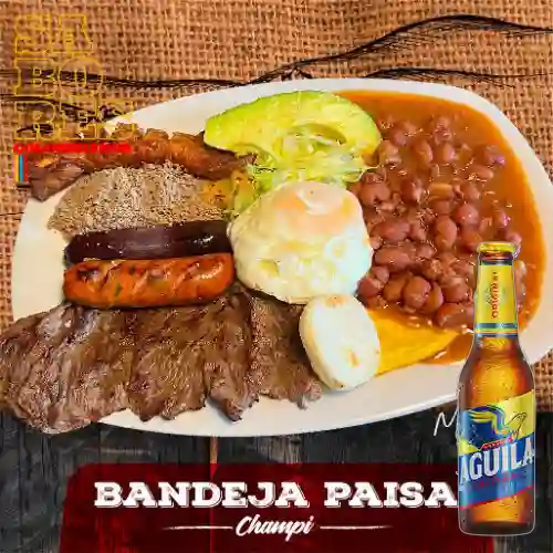 Combo Bandeja Paisa + Aguila 330 ml