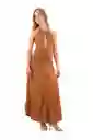 Vestido Largo Aurelia Café Talla XS Mercedes Campuzano