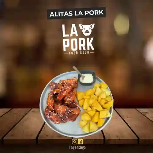 Alitas la Pork 4 Unidades 8 Porciones