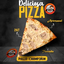 Pizza Pollo con Champiñon