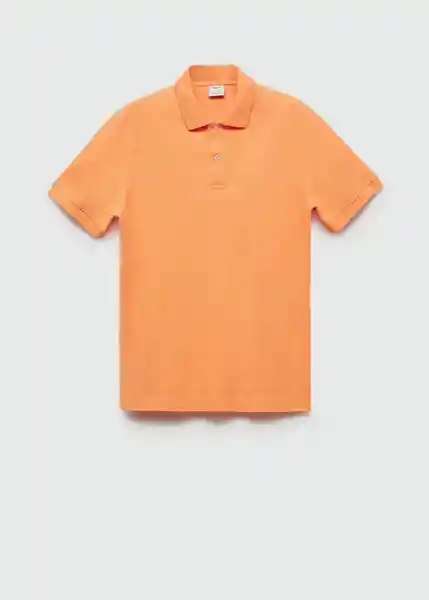 Camisa Polo Rea Naranja Pastel Talla M Hombre Mango