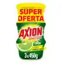 Lavaplatos en Crema Axion Limón 450 g x 3Und