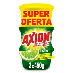 Lavaplatos en Crema Axion Limón 450 g x 3Und