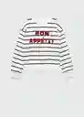 Sudadera Appetit Offwhite Talla 10 Niñas Mango