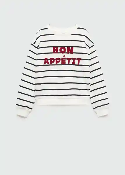 Sudadera Appetit Offwhite Talla 10 Niñas Mango