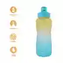 Cilindro Plástico Con Asa Amarillo y Azul 2 L Miniso