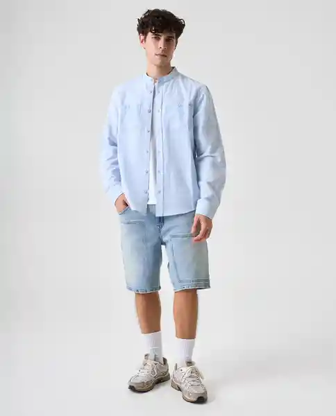 Camisa Hombre Azul Talla L 812G500_AZU144115 Americanino