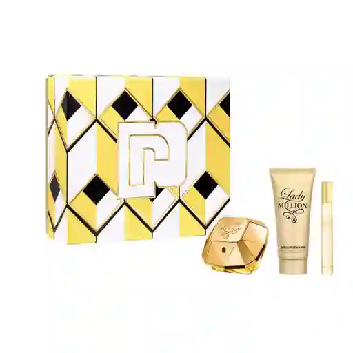 Paco Rabanne Set Perfume Mujer Lady Million + Crema + Fragancia