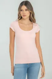 Camiseta Basica Gotera Color Rosado Talla S Ragged