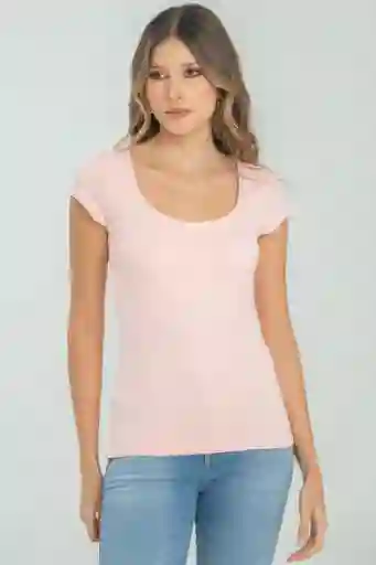 Camiseta Basica Gotera Color Rosado Talla S Ragged