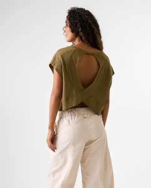 Camiseta Mujer Café Talla M 602G007_CAF180830 Americanino
