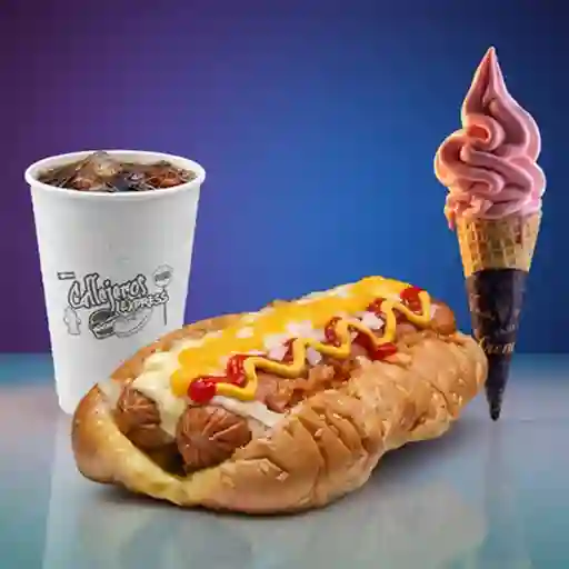 Combo Perro Caliente + Bebida + Helado