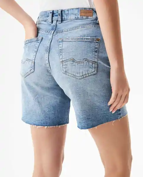 Short Medio Femenino Azul Francés Medio Talla 6 Chevignon