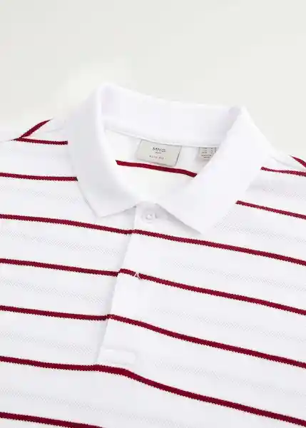 Mango Camiseta Polo Reara6 Blanco Talla L