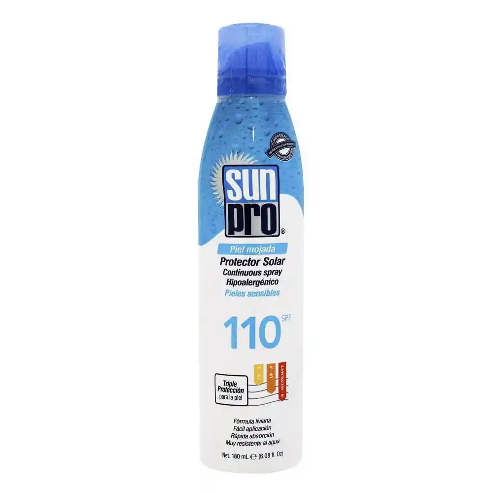 Sun Pro Protector Solar Continuous Spray Sps110 para Piel Mojada