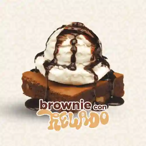 Brownie con Helado