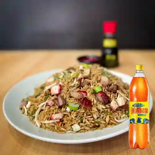 Arroz Chino 3 Carnes (5 Personas) + Colombiana 1.5l