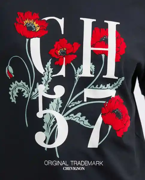 Camiseta Ch57 Graphic Tee Negro Noche Ultra Oscuro XS Chevignon