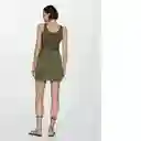 Vestido Morrone Khaki Talla M Mujer Mango