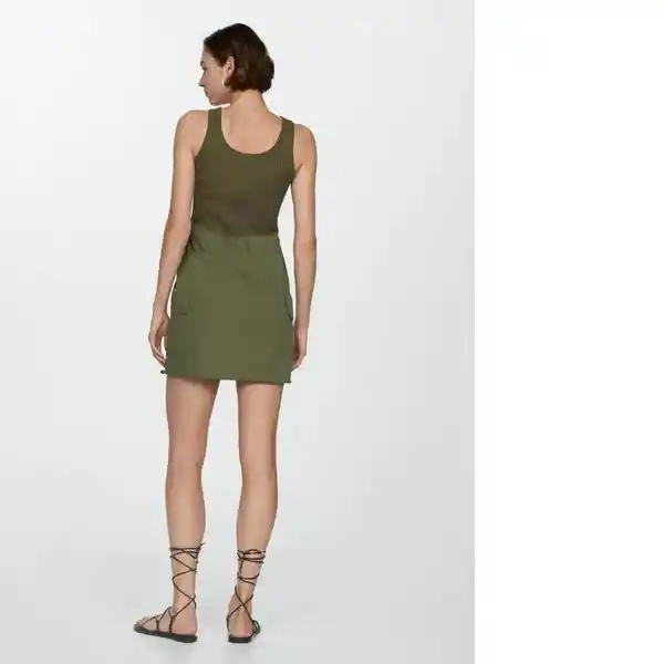 Vestido Morrone Khaki Talla M Mujer Mango