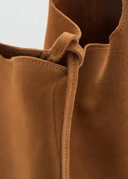 Bolso M Curry Cuero Talla 99 Mujer Mango