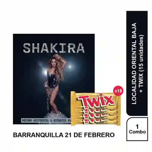 Combo Concierto Shakira Barranquilla Oriental Baja + Twix