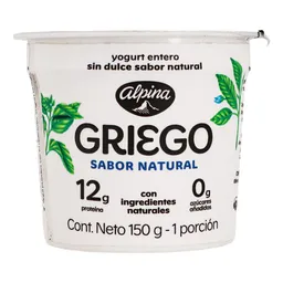 Alpina Yogurt Entero sin Dulce Sabor Natural