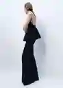Top Cinnamon Negro Talla S Mujer Mango