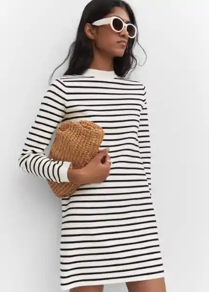 Vestido Titus Crudo Talla S Mujer Mango