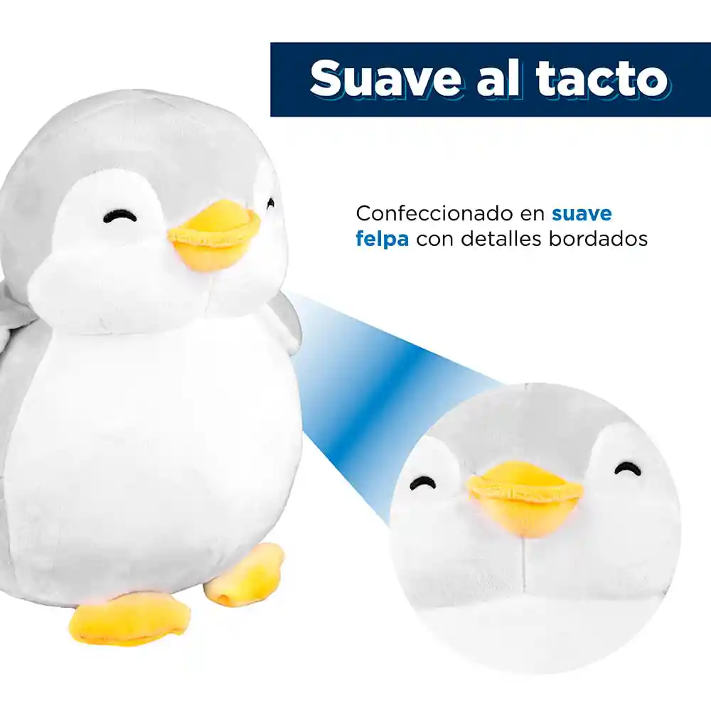Miniso Peluche De Pingüino, Gris