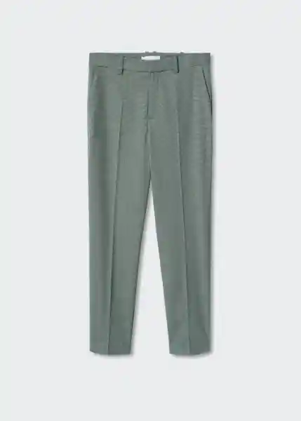 Pantalón Borecuad Verde Talla 34 Mujer Mango