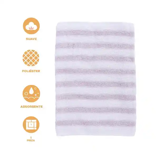 Toalla Infantil Para Baño de Algodón Con Rayas Gris Miniso