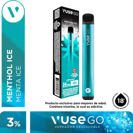 Vuse Go Vaporizador 500 Mint Ice 34Mg Paquetex1Und