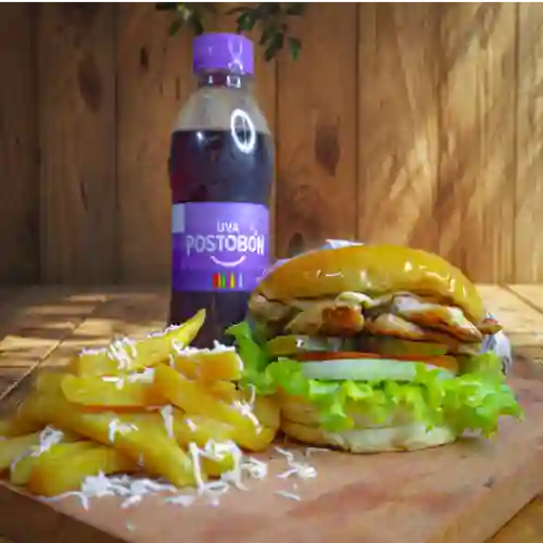 Hamburguesa de Pollo en Combo